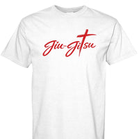 Jiu Jitsu Cross T-Shirt - Christian BJJ Faith & Grit Tee - Under Pressure